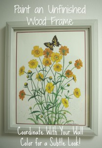 Unfinished Wood Frames – Paint Them in a Coordinating Color